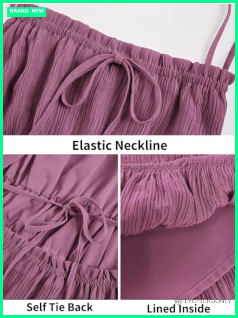 Backless Spaghetti Strap Tiered Flowy Maxi Dress with Pockets - Picture 4 of 7